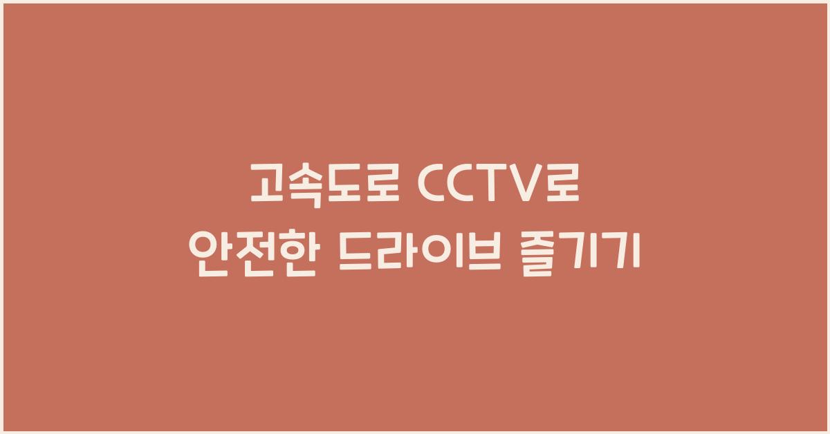 고속도로 cctv