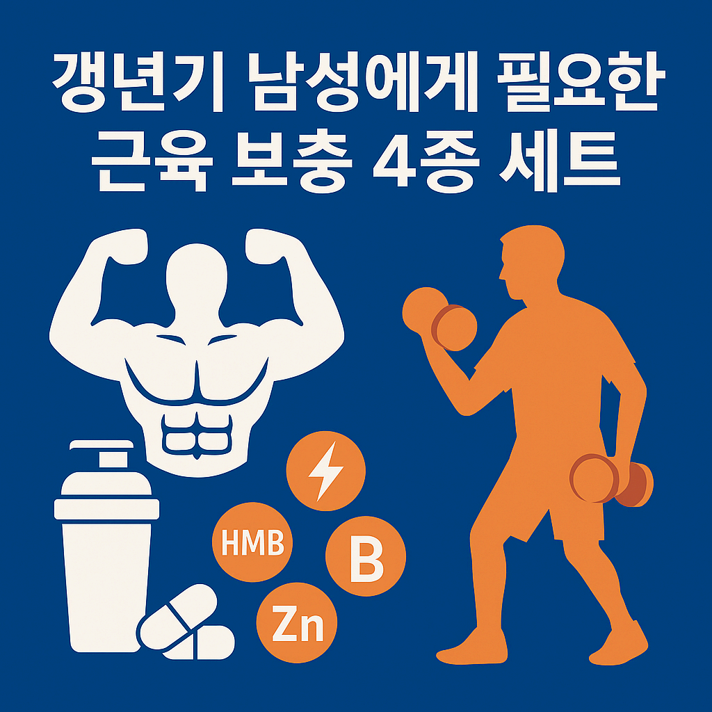 남성 갱년기에도 ‘근손실’ 방지! 단백질과 함께 챙겨야 할 보충제