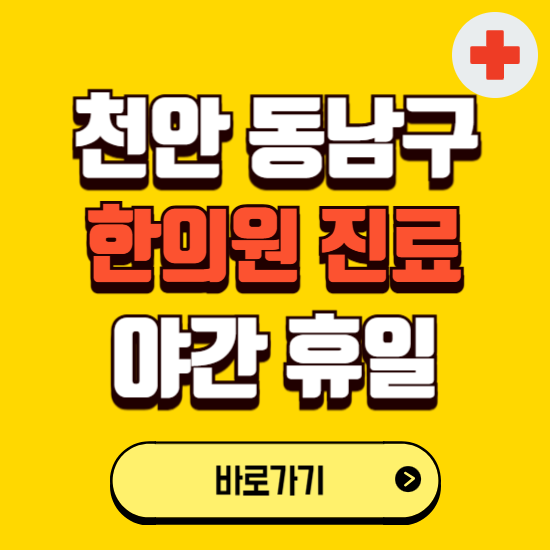 천안시 동남구 야간 휴일 한의원 한방병원 찾기 ❘ 24시 일요일 주말 연휴 응급진료 추천 잘하는 곳