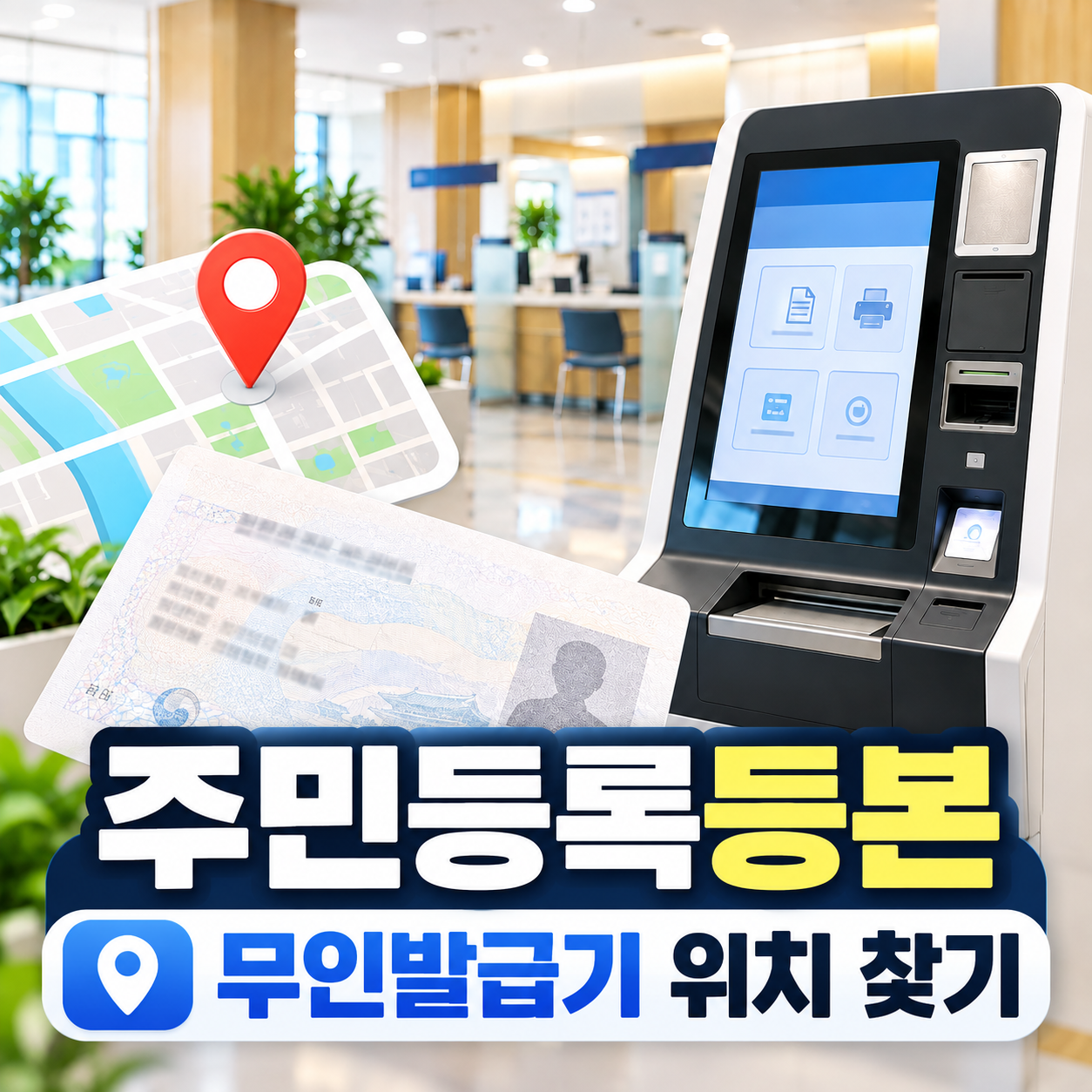 주민등록등본 무인발급기 위치 찾기