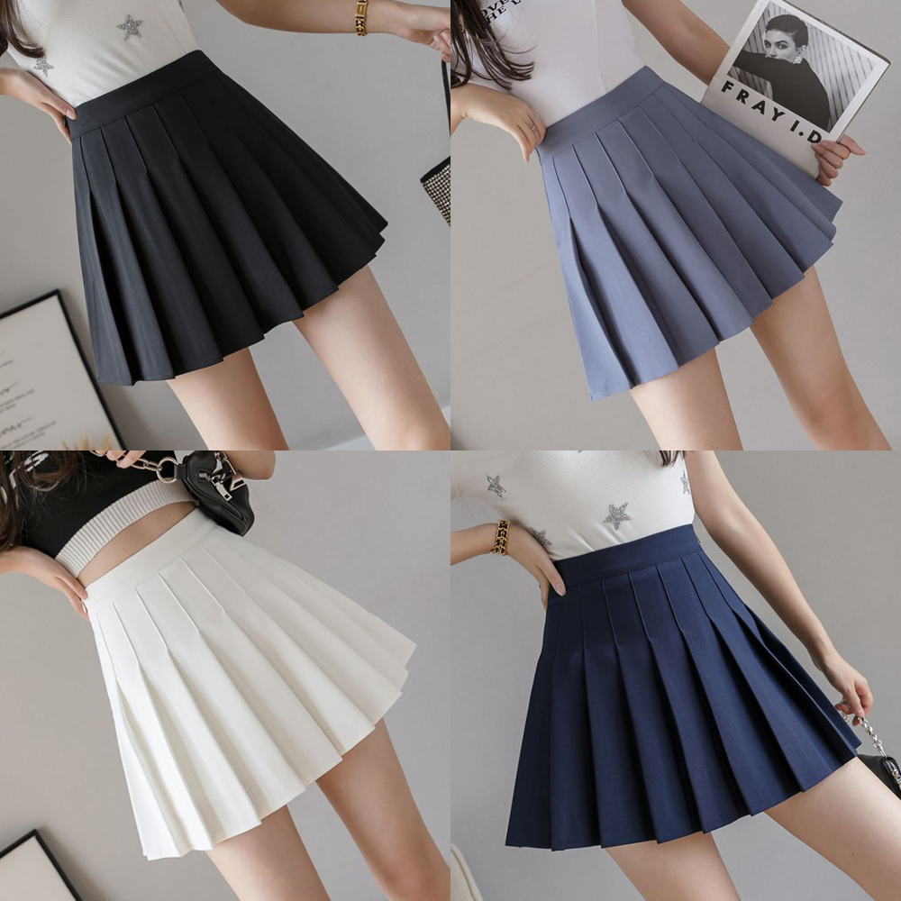 핫 여름 속바지 A라인 플리츠 주름 미니 테니스 스커트 치마