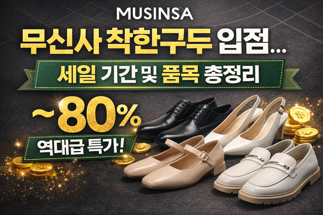 무신사 착한구두 입점세일 놓치면 후회! 품목&middot;기간 총정리