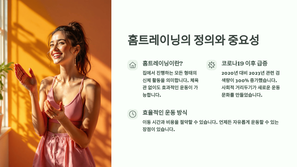 홈트레이닝의 정의와 중요성