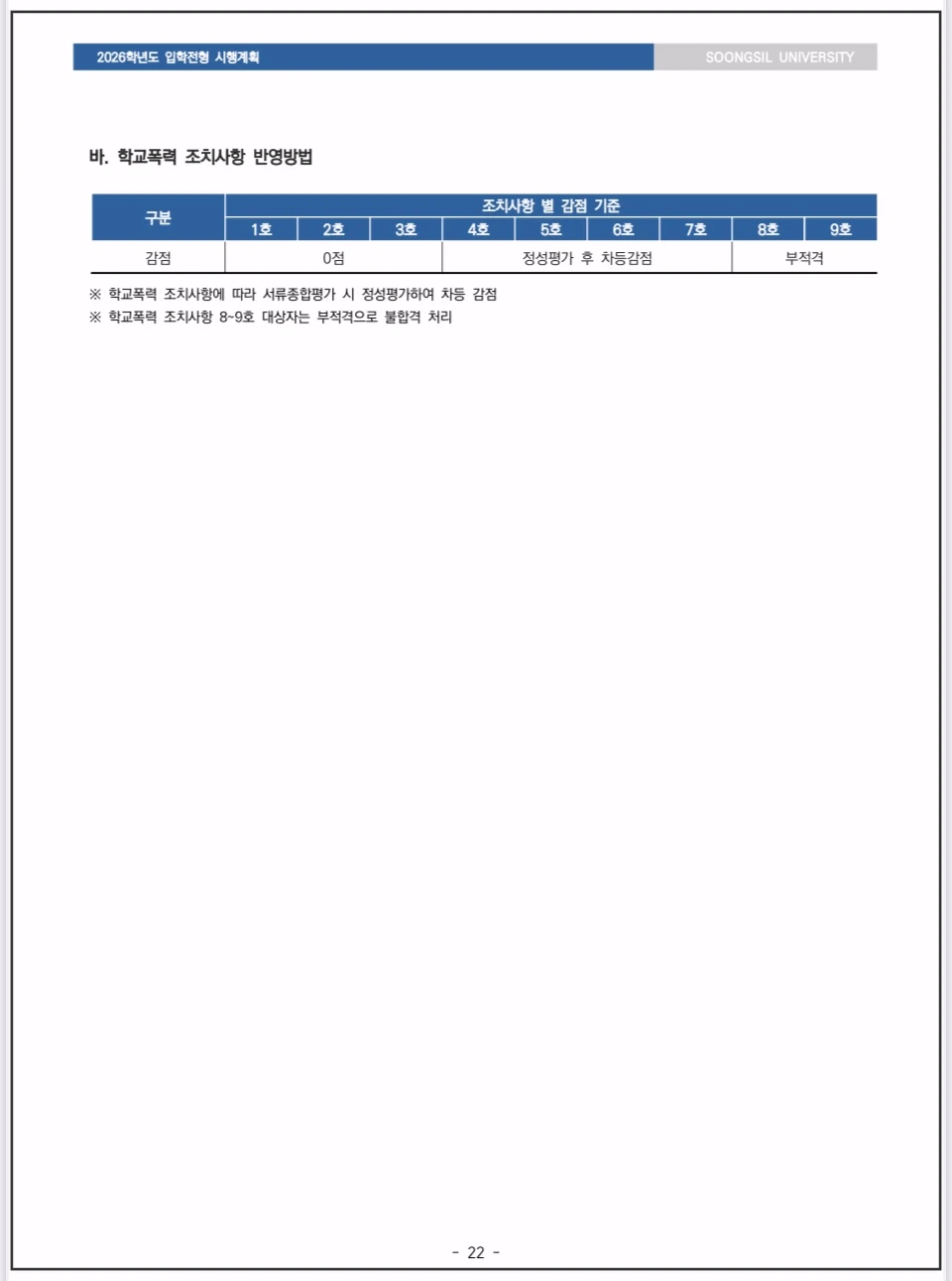 숭실대 - 2026-수시모집-실기실적-정보보호우수자전형