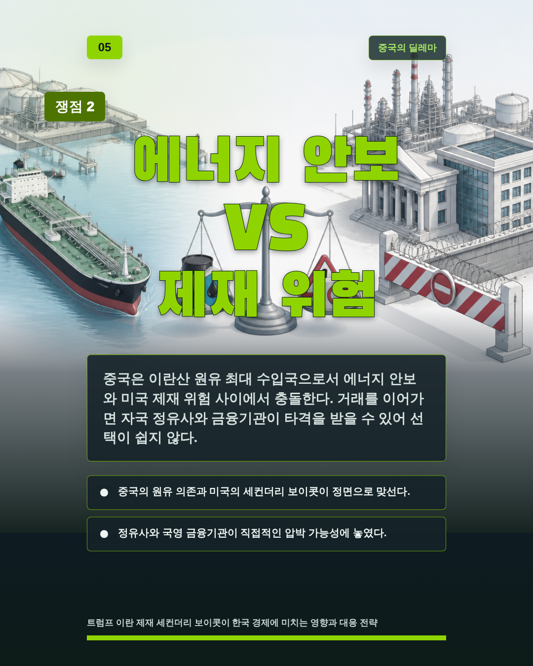 에너지 안보 VS 제재 위험