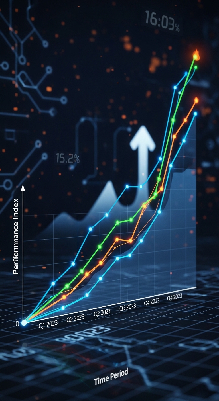 실적 상승 그래프 이미지