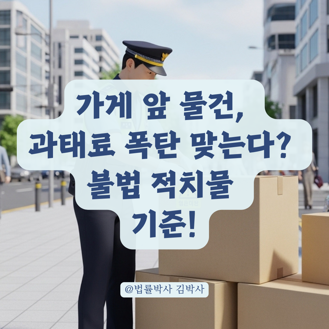 도로법상 인도 무단 점용 과태료와 보행권 확보하는 방법은?