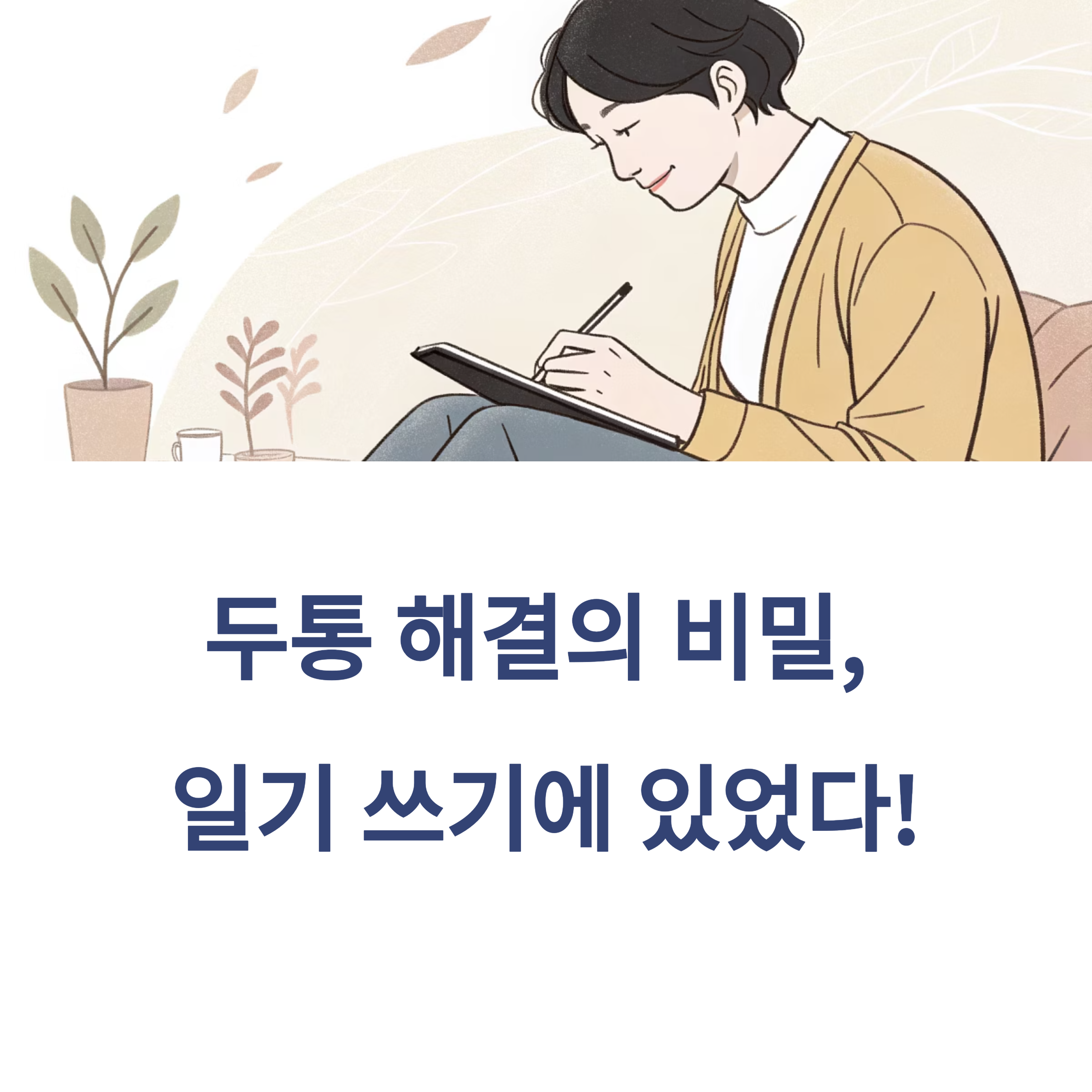두통 해결의 비밀, 일기 쓰기에 있었다.