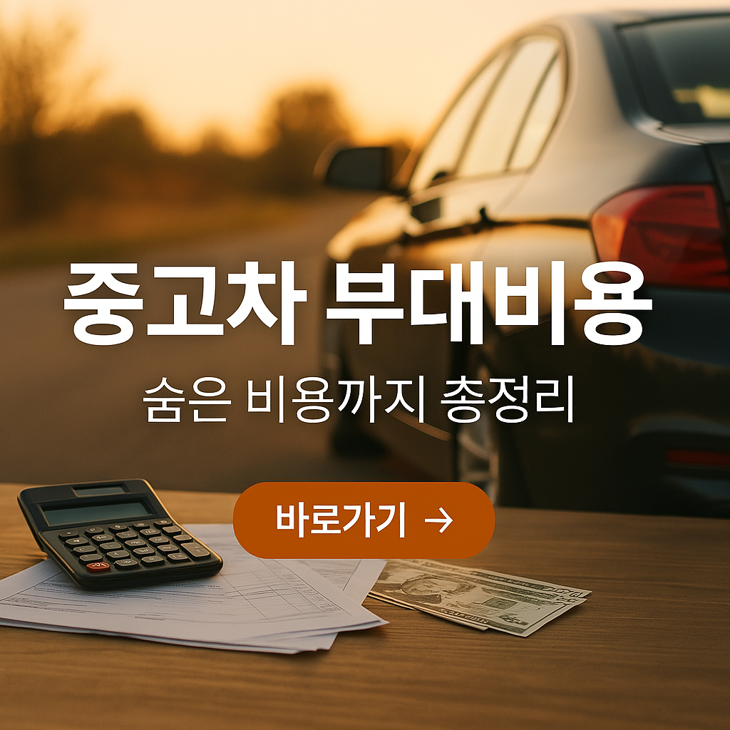 중고차 부대비용 사진