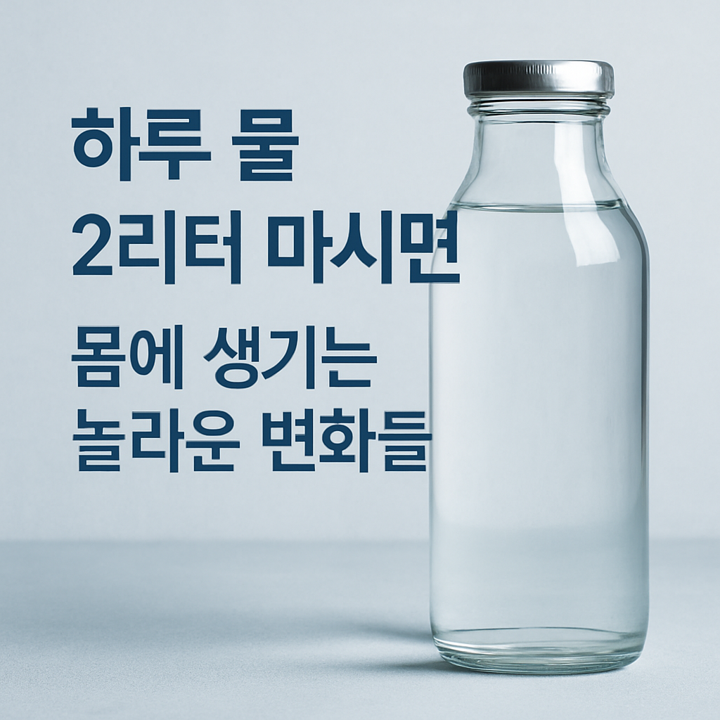 하루 물 2리터 마시면 몸에 생기는 놀라운 변화들