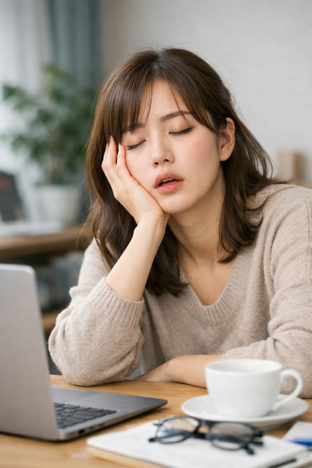 혈당스파이크로 졸린 여성