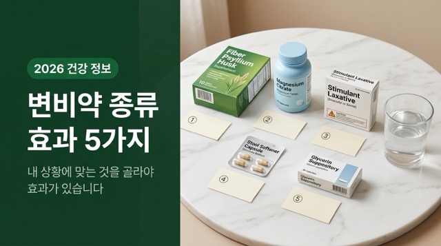 변비약 종류 효과 5가지 올바른 복용법 안내 썸네일"