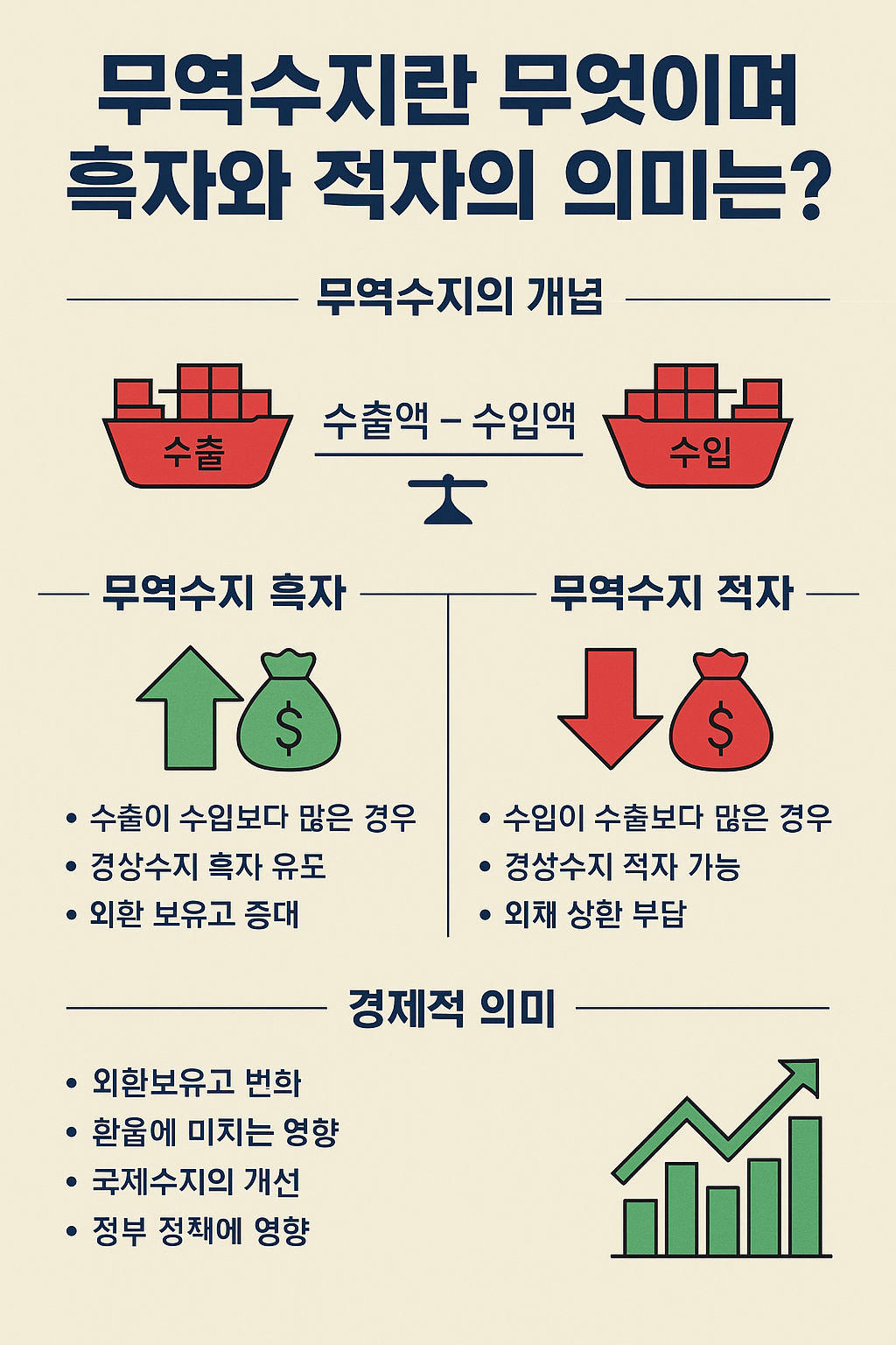 무역수지 개념과 흑자 적자 정리사진