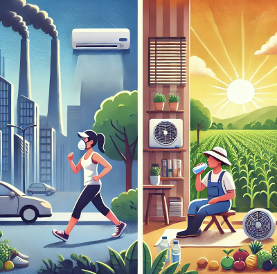 도시와 농촌에서 건강을 지키는 방법 관련 이미지
