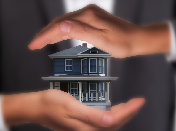 사람이 집을 담고있는 사진