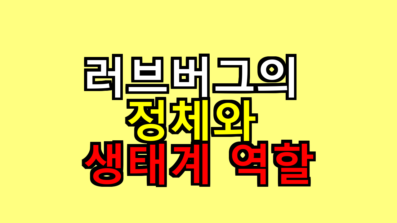 러브버그의 정체와 생태계 역할