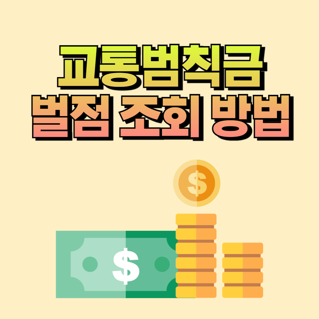교통범칙금 벌점 조회 방법 및 소멸 기간