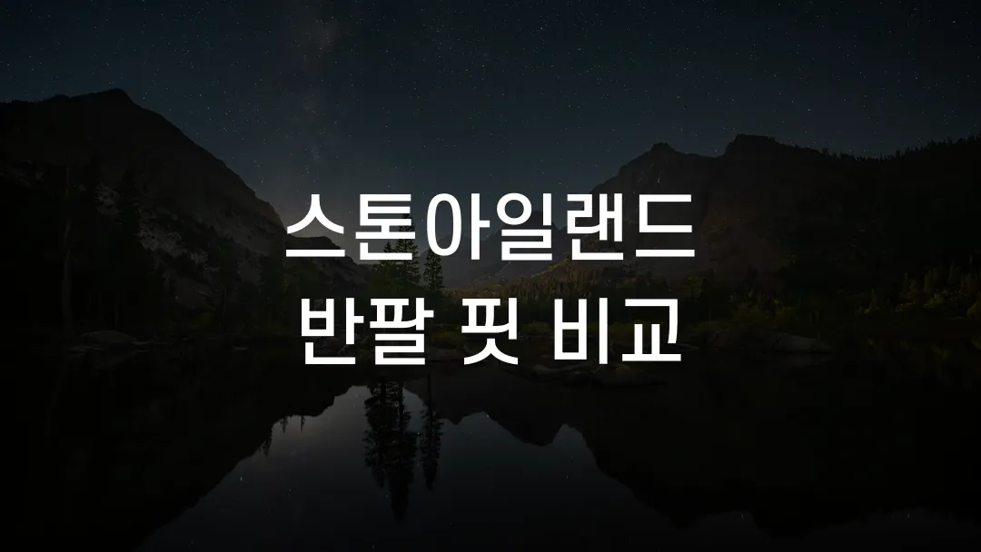 스톤아일랜드 반팔 핏 비교