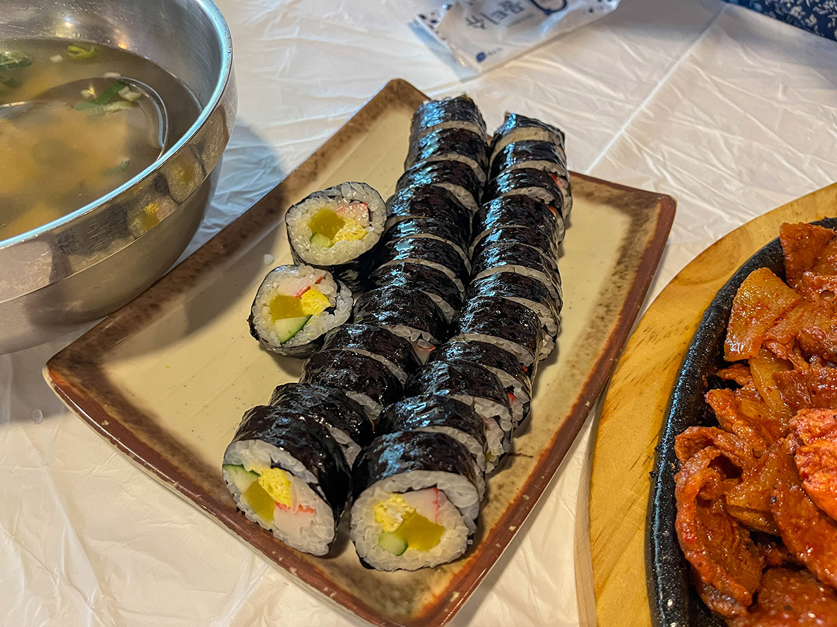 전주 오원집 본점 연탄불 김밥