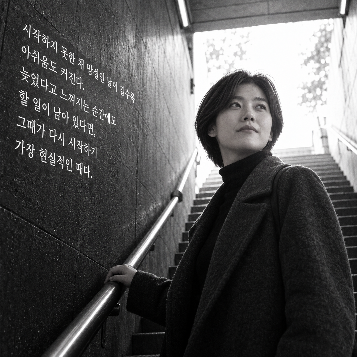 시작하지 못한 채 망설인 날이 길수록 아쉬움도 커진다. 늦었다고 느껴지는 순간에도 할 일이 남아 있다면, 그때가 다시 시작하기 가장 현실적인 때다.