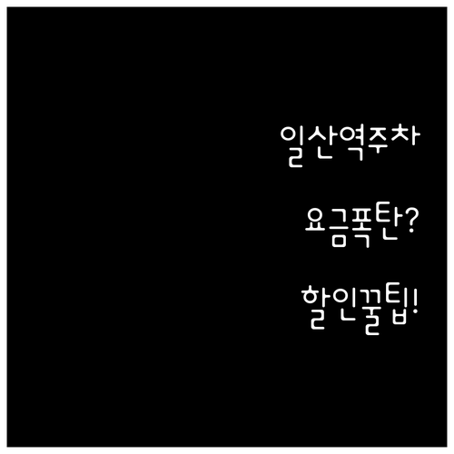 일산역 노외주차장 요금 체계와 승차권..