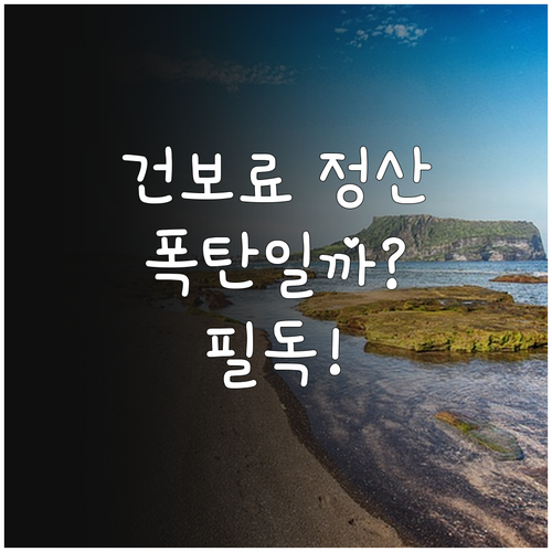 건강보험료 연말정산 결과 조회 및 개..