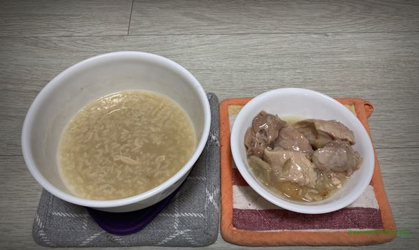 오뚜기 뼈없는순살 삼계탕 2022년 7월 조리 후 닭고기