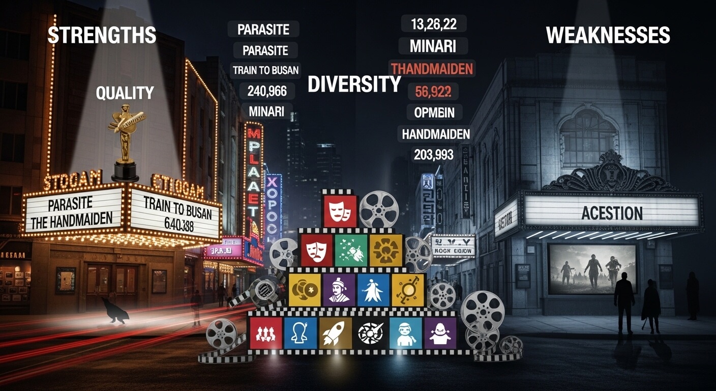 흥행, 완성도, 다양성 측면 분석