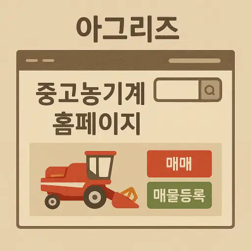 아그리즈 중고농기계 홈페이지 이용방법
