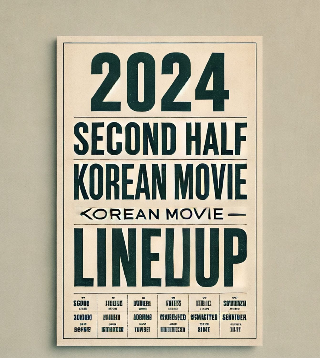 2024년 하반기 한국영화