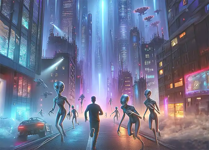 외계인-좀비-쫓기는-도망-꿈