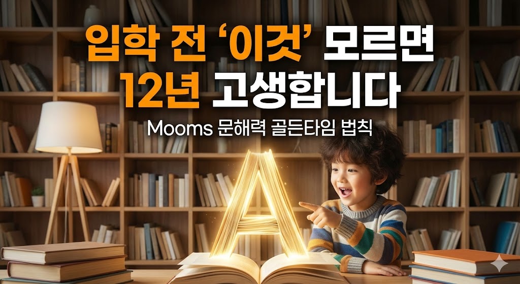 [문해력] "입학 전 이 '습관' 없으면 12년이 고생입니다" Mooms가 공개하는 초등 신입생 문해력 골든타임