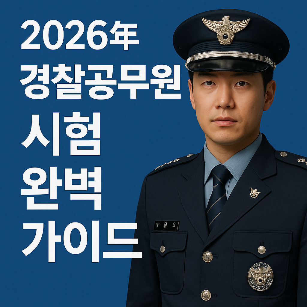 2026년 경찰공무원 시험 완벽 가이드｜일정부터 과목&middot;가산점까지 총정리
