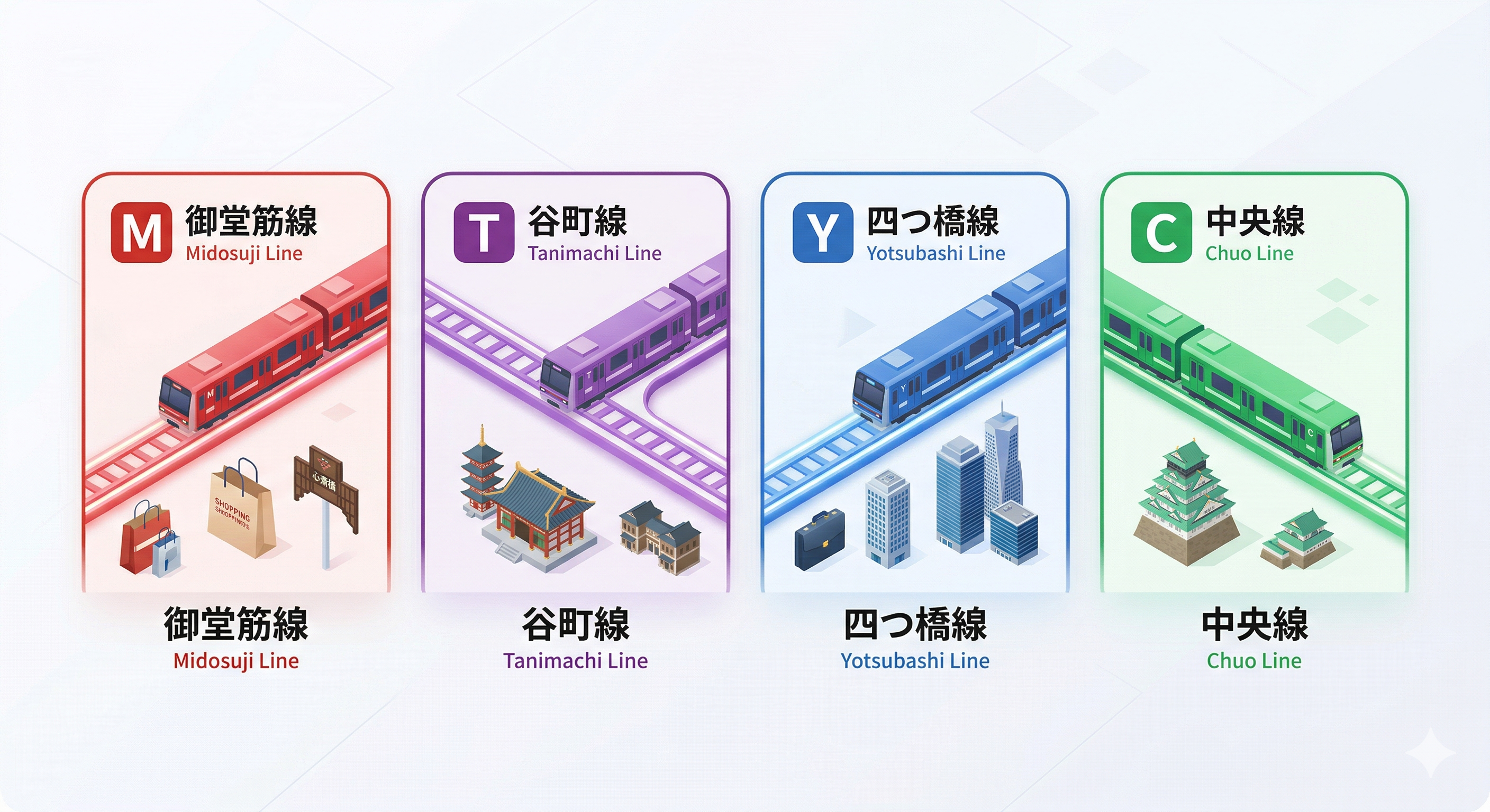 오사카 지하철 노선도 PDF 다운로드 한글 일본 여행 가이드