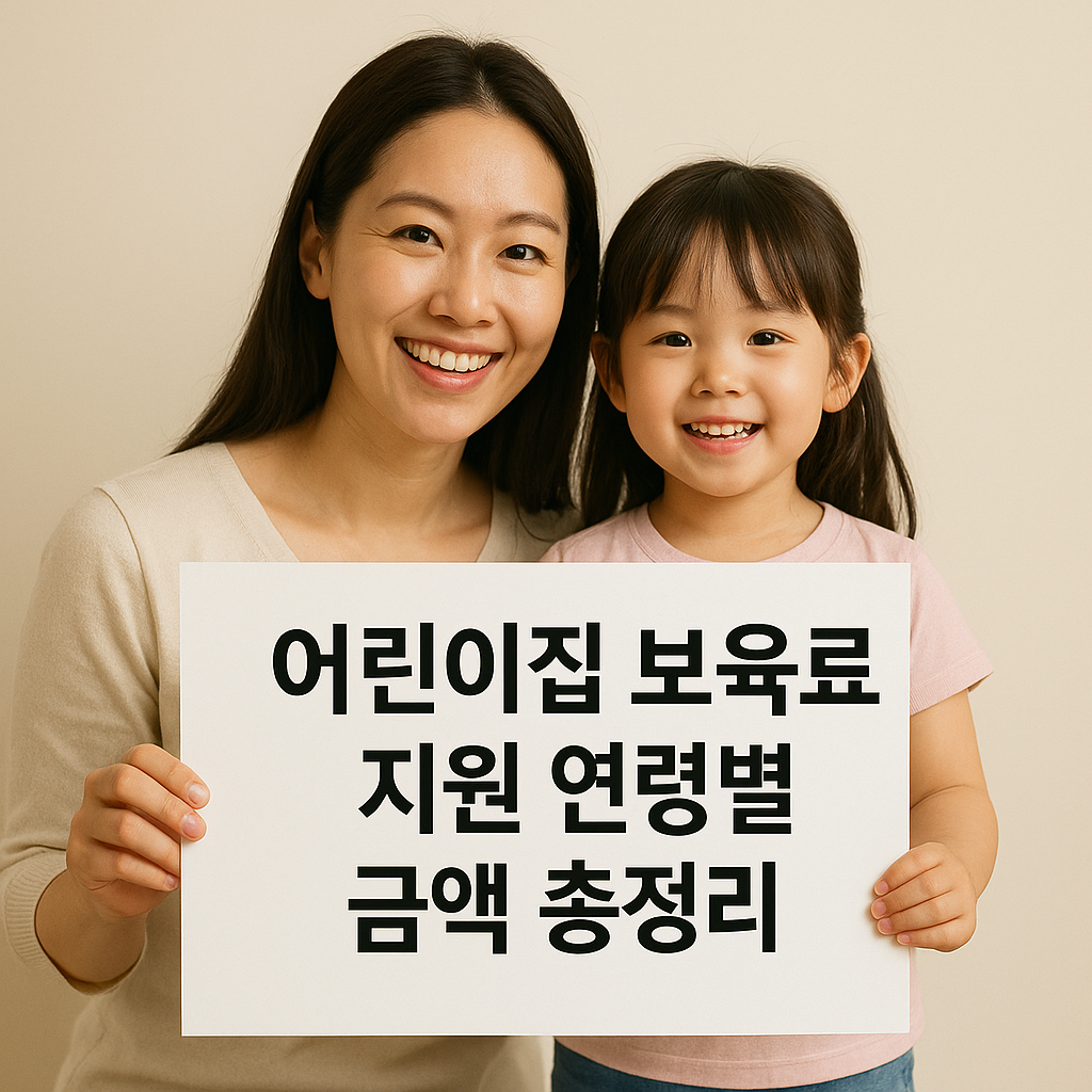 어린이집 보육료 지원 연령별 금액 총정리