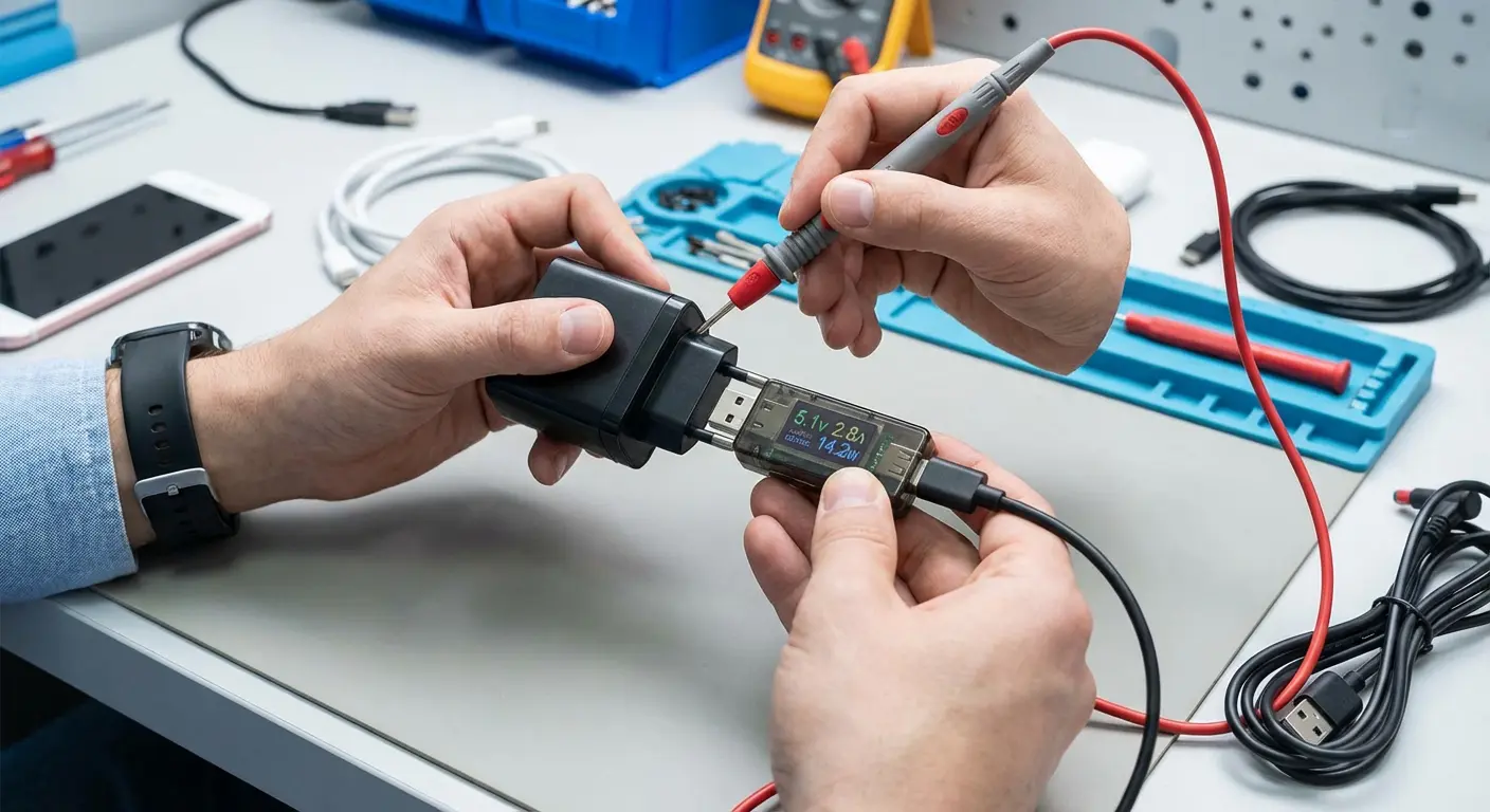 충전기와 케이블 점검