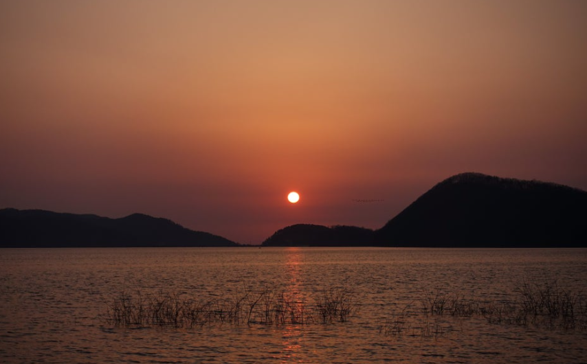 용인 이동저수지 일몰1