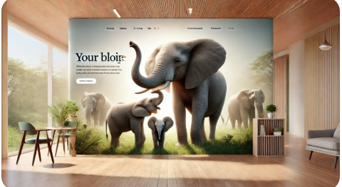 아기코끼리와 엄마코끼리의 다정한 모습