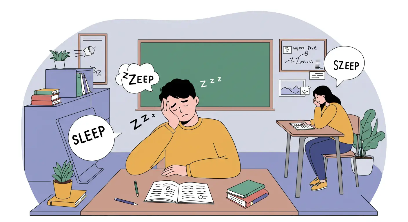기면증의 주요 증상인 낮 시간 과다졸림 설명 이미지