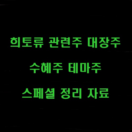 희토류관련주대장주총정리