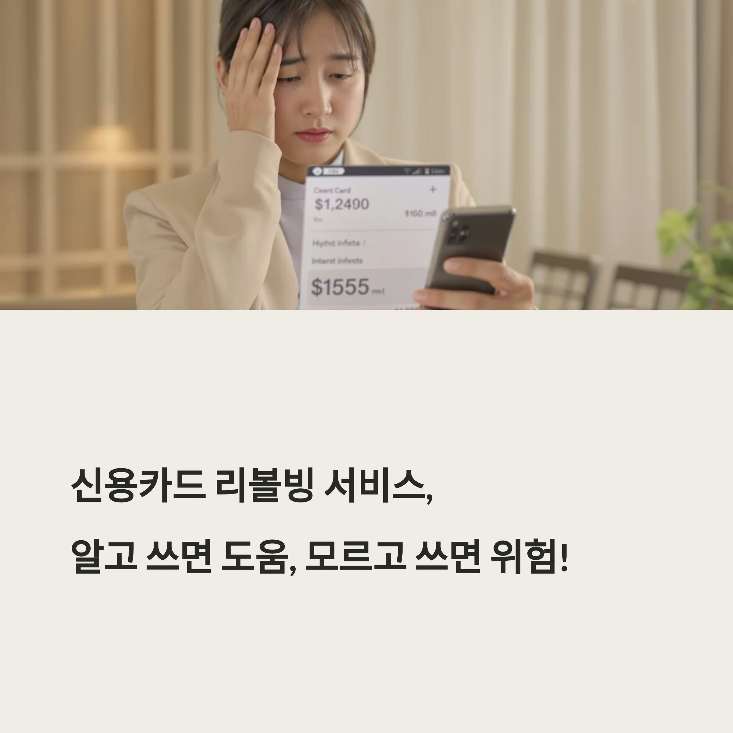 리볼빙 서비스 이자율, 신용점수 영향, 위험성