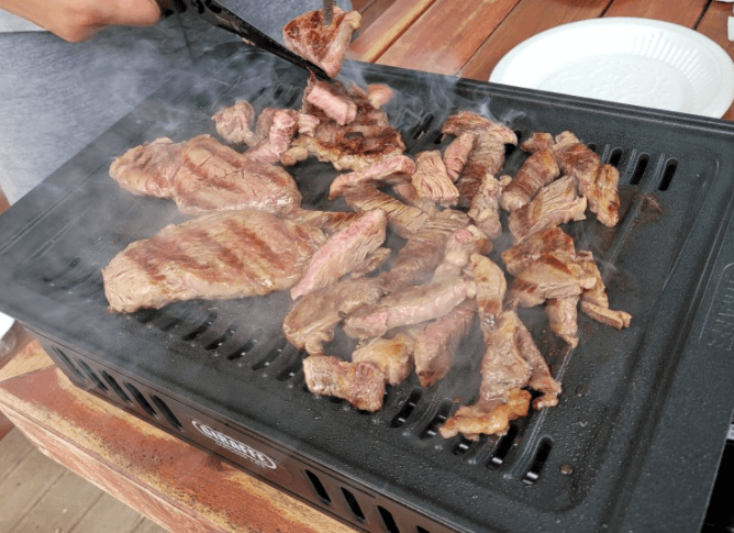 가스버너-고기굽기