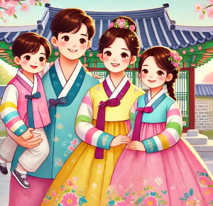 한복-가족-4명