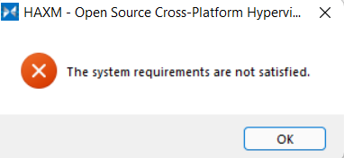 haxm-설치오류-사진