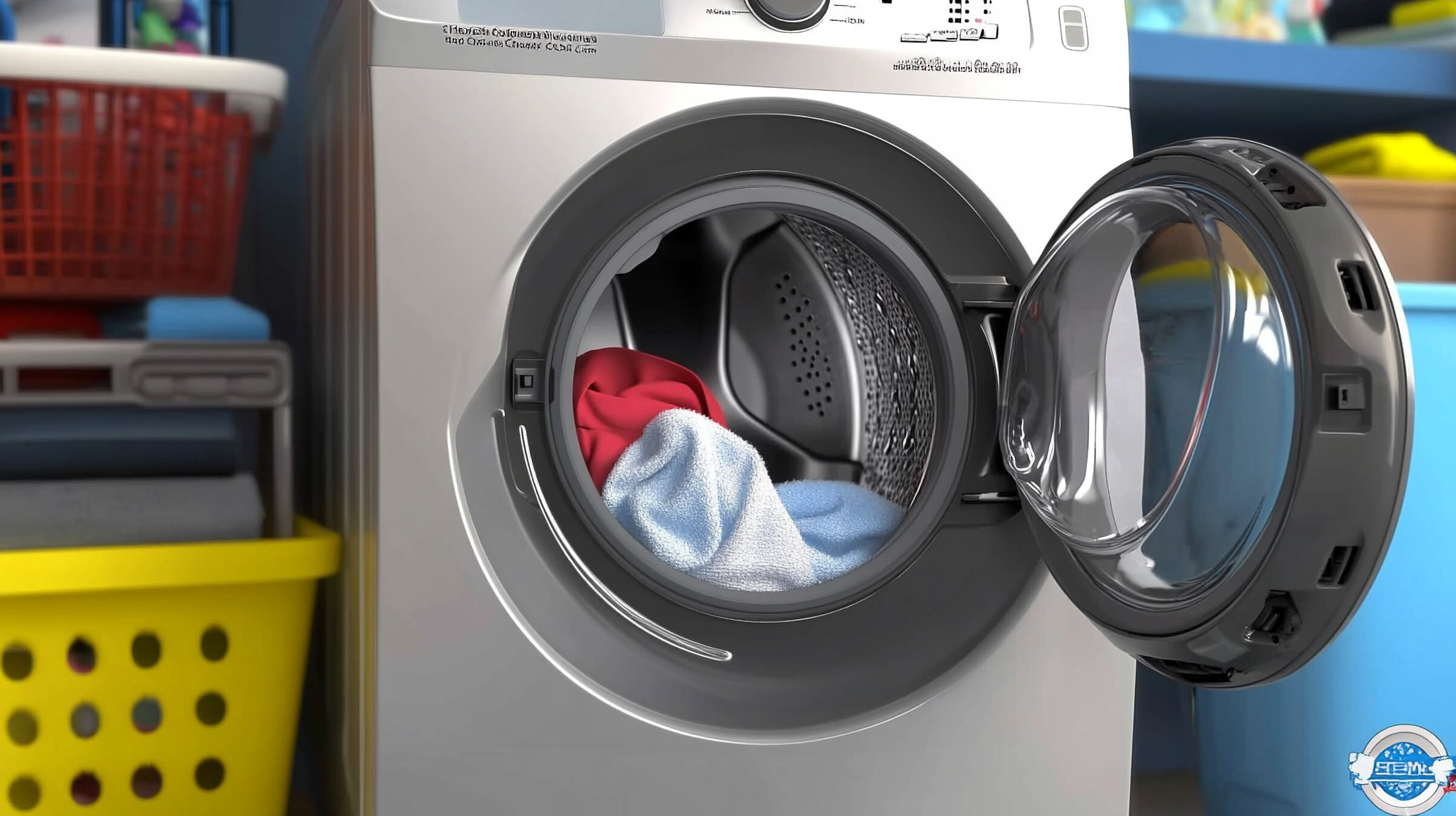 삼성 세탁기의 내부 청소 과정을 상세히 묘사하며 곰팡이와 악취를 방지하는 단계들을 보여주는 이미지입니다.