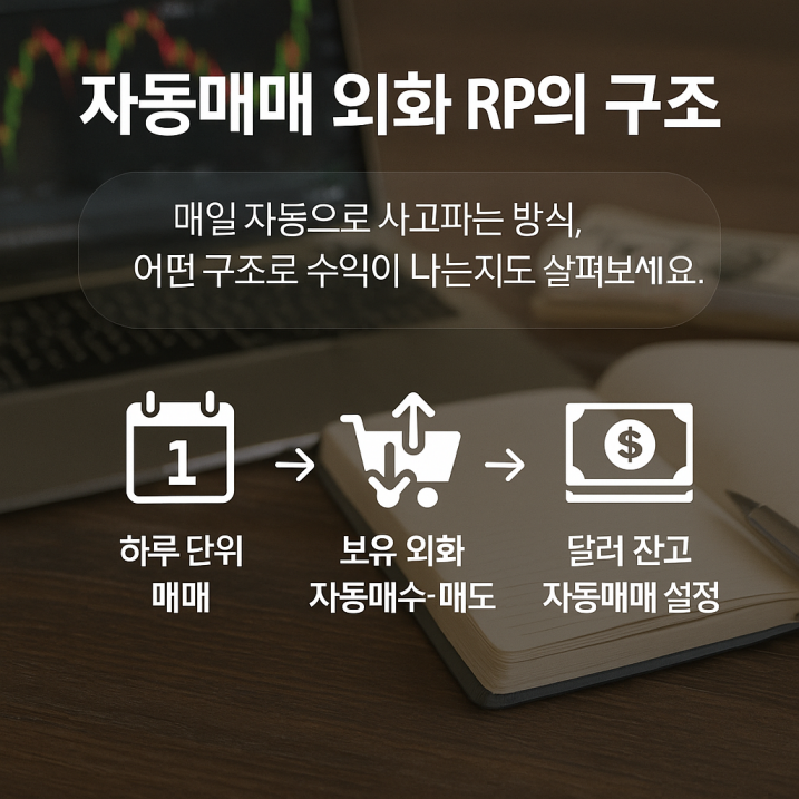 외화 RP 자동매매 구조를 설명하는 인포그래픽 이미지.