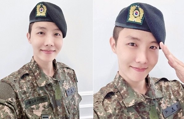 5주간의-기초군사훈련을-마친 제이홉-사진-위버스