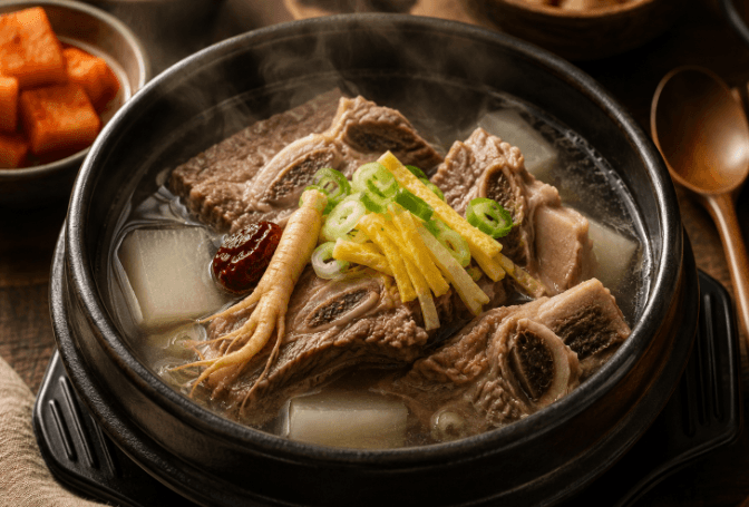 집에서 끓인 담백한 갈비탕