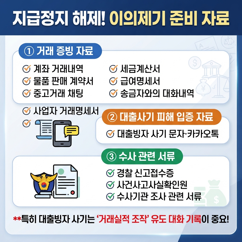 보이스피싱 연루 계좌 정지됐을 때 - 계좌 푸는법 확인하기