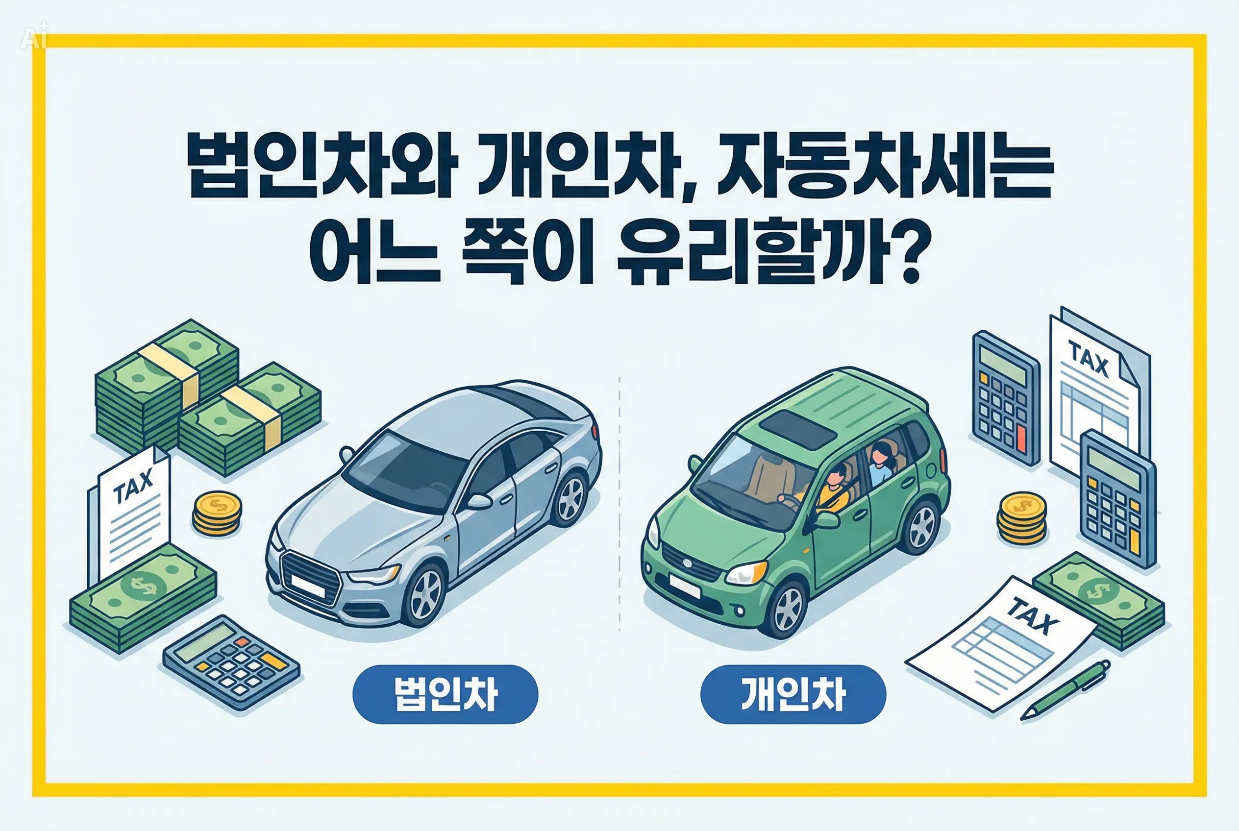 법인차와 개인차, 자동차세는 어느 쪽이 유리할까?